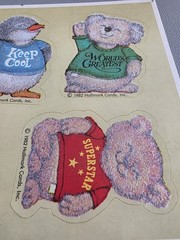 Hallmark Shirt Tales 1982 Fuzzy Animals Stickers 1 Sheet