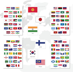 Flags of the World Stickers – Premium Country Flags and Mini Flag Stickers Set –
