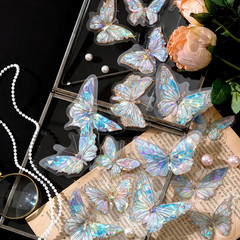Butterfly Stickers Set Ice Crystals Holographic Shiny Transparent Resin Waterpro