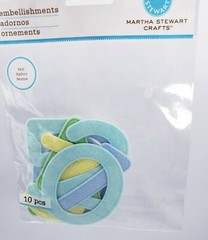Martha Stewart Felt Applique Stickers Lot of 5- BABY Numbers, Sheep, Nursery NEW
