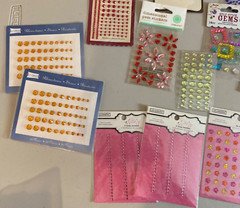 Huge lot of Bling Gems Crystals Scrapbooking Craft Stickers Various brands