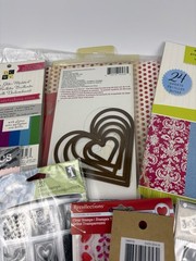 SCRAPBOOK LOT VALENTINES DAY Hearts Paper Stickers. Stamps Crafting