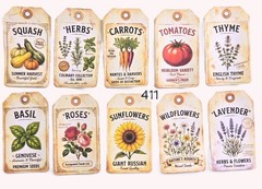 Seed Packet Journal Cards Supplies Scrapbooks Junk Journal #411