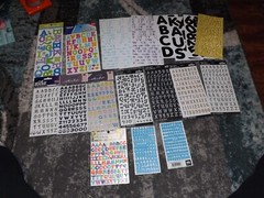 HUGE NEW LOT of Letter & number scrapbooking stickers
