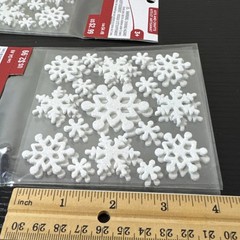 2 CreAtology Christmas Snowflakes Foam Stickers 34pcs Each White W/glitter New