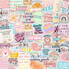 300PCS Holographic Motivational Stickers for Journals and Scrapbooks