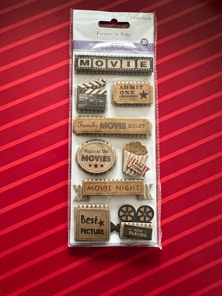 RARE – MOVIE NIGHT KRAFT DIMENSIONAL STICKERS – FOREVER IN TIME
