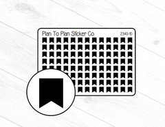 2340-10~~Black Mini Flags Planner Stickers.