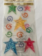 JOLEE’S BOUTIQUE STARS SOFT ACRYLIC STARS MULTI-COLOR SWIRLS AND STARS