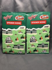 2pk Raising Cane’s A Christmas Story Sticker Scene Packs – New/Sealed 2025