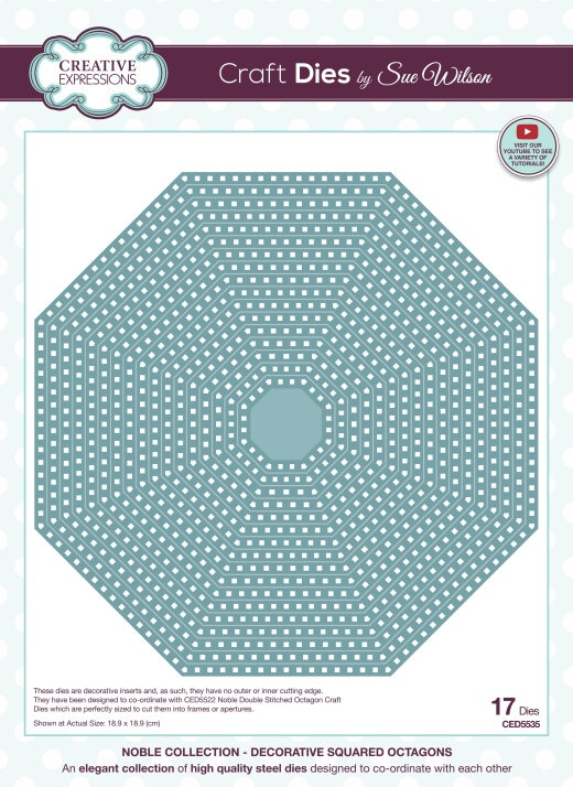 CREATIVE EXPRESSIONS – METAL CUTTING DIE – NOBLE COLLECTION – SQUARED OCTAGONS