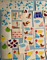 Lot Of Vintage Mrs. Grossman’s Stickers Baby, Hearts, Rain Drops, Cowboy, Food