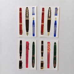 Lot of 4 Mrs. Grossman’s Fountain Pens Reflections Collection Sticker Mods