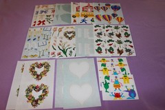 Mrs. Grossman’s LOT of 20 Sheets Vintage 1999 Stickers! Hot Air Balloons Hearts