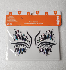 Claire’s Halloween Face Gem Stones Adhesive Sticker, Skull Face Costume Accessor