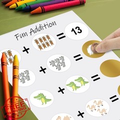 GUEER 400 Pcs Scratch Off Stickers 2 Inch Gold