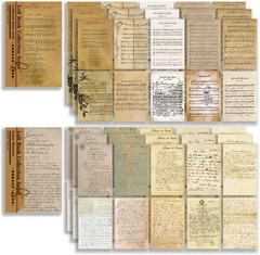 120 Pcs Vintage Papers for Scrapbooking, Junk Journal Paper Scrapbooking Supplie