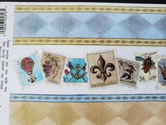 New Creative Imaginations Sonnets Parisian Postcard Border Stickers Fleur-de-lis