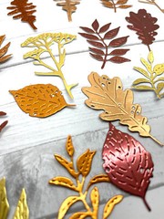 Die Cuts Leaves 14 Pieces *You Choose Color* Foil Mirror Glitter Specialty Basic