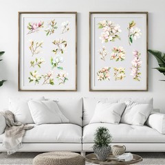 3 Sheet Floral Furniture Transfers 6″x12″ Rub on Vintage Flower Rub on Transfers