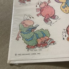 Vintage 80s Stickers Hallmark Fuzzy Bugs Scrapbook Ladybug Frog Bee Butterfly