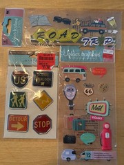 Travel Road Trip Scrapbook Embellishment Lot Route 66 Paris Stickers