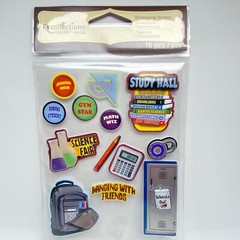 Jr High Science Fair Math Honors Gym Backpack Locker Padlock Scrapbook Stickers