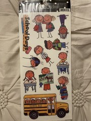 Me & My Big Ideas MAMBI Sticker Sheet School Days NIP Kids Bus Teacher Scrapbook