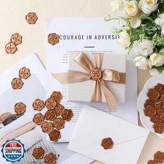 MotiMind 100 Pcs Bow Wax Seal Stickers Wedding Invitation Envelope Seal Stick
