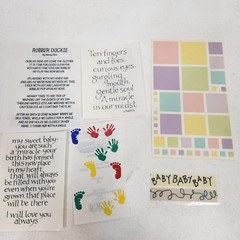 Baby Toddler Newborn Scrapbook Stickers Lot Epoxy Words Phrases K&Company