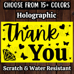 50 THANK YOU STICKERS 2.25″ LABELS SEALS FEEDBACK REVIEW SHOP SMALL BUSINESS