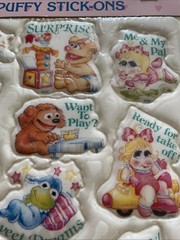 Lot Of Vintage 1980s Puffy Muppets Smurfs Stickers