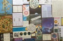 CELESTIAL Astrology Kit Book pages & cutouts cards 70+ Lot Unique Junk journal