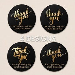 500Pcs Thank You for Supporting My Small Business Stickers, 1.5» Round Labels