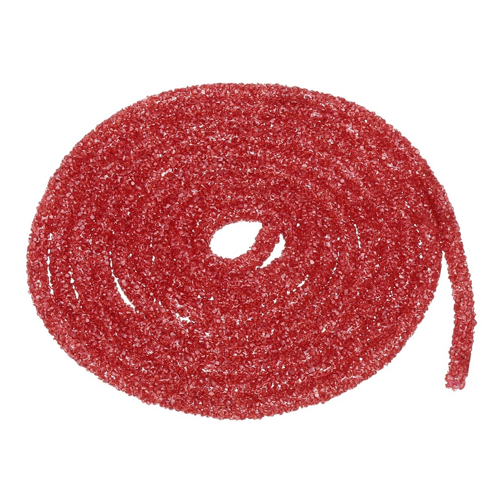 2.5 Yard 7mm Glitter Sequins Rope Sequins Rhinestone Cord Clear Red