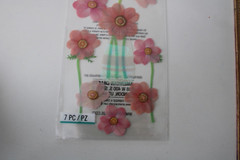 Jolee’s Boutique Embellishments Pink Flowers 7PC Vase Butterfly Scrapbooking Art