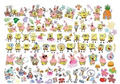 SpongeBob SquarePants 20 Pcs Cartoon Pattern Stickers
