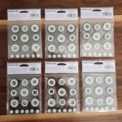 Sticko Button Ups Adhesive Buttons Brown Stickers Scrapbooking Crafts 6 Pack