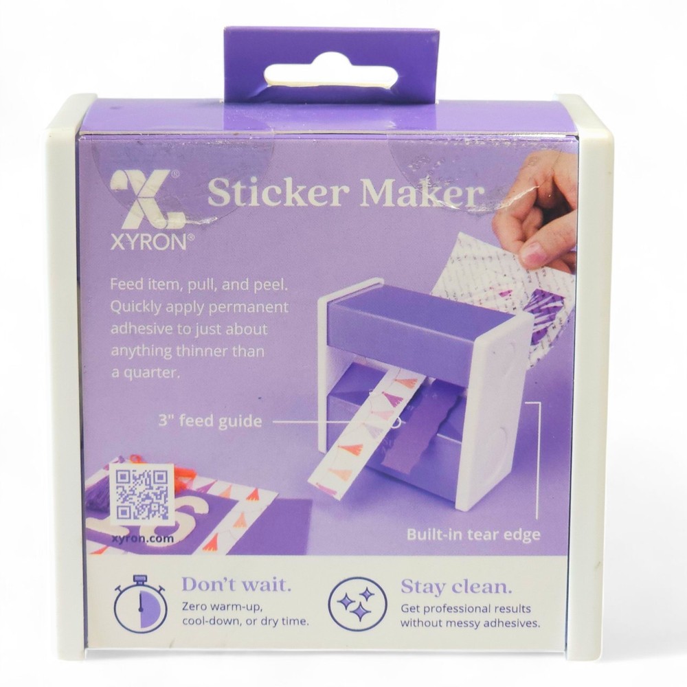 Xyron 3” Sticker Maker Machine Permanent Adhesive Disposable Scrapbooking DIY