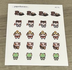 NEW Paper Kuma Co Critters Sticker Sheet PaperKumaCo Stickers A
