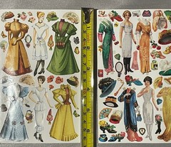 Punch Studios Gifted Line Stickers Victorian Paper Dolls Dress the Ladies New