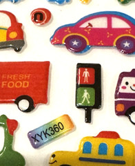 Transportation Stickers Truck Ambulance Scooter Taxi Bus Stop Lot of 2 NEW READ