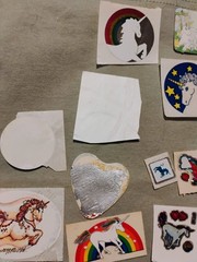 33 Vintage Unicorn Stickers, Prism Foil Hallmark Hambly Illuminations Alicorn