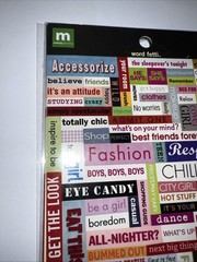 Making Memories Girl Talk Word Fetti Stickers 114 Stickers NIP