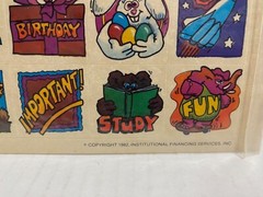 Vintage 1983 Institutional Financing Services Stickers Sheet Academic – Aged