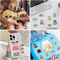 Book Lover Stickers 50 Pack Aesthetic Flower Vinyl f Laptop Bottle Journal Decor