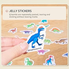 3 Pack Reusable Jelly Sticker Books for Toddlers 1-4 Years, Travel Activity Toys