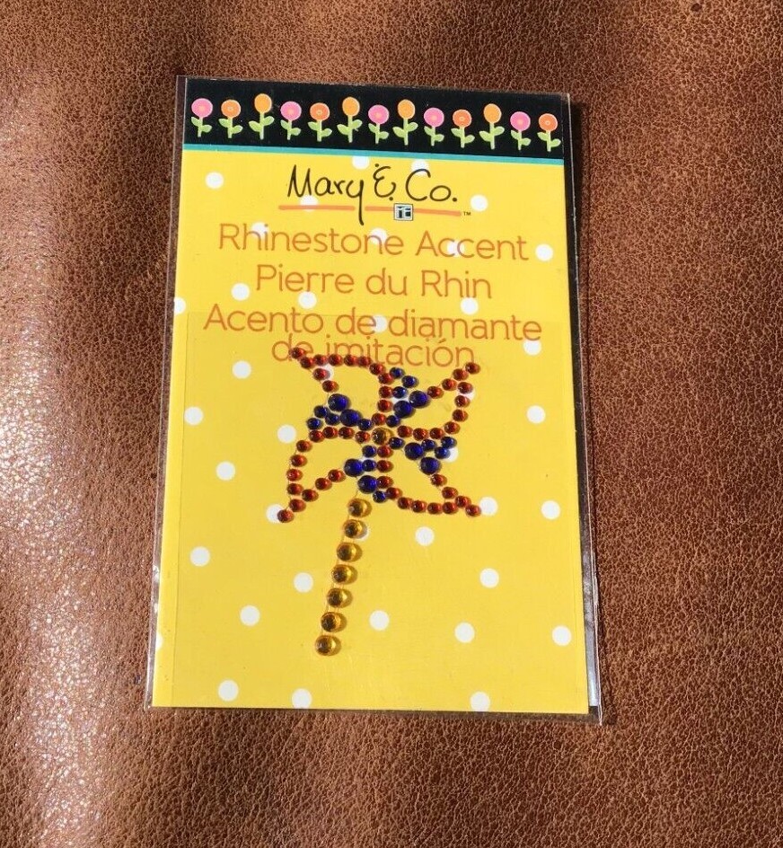 RHINESTONE PINWHEEL STICKER BY MARY ENGELBREIT 1 piece Cardmaking Scrapbooking