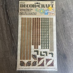 Letraset 1974 Rub‑On Transfers • NOS Decorative Borders • 2 Vintage Sheets