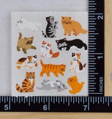 Sandylion TINY CATS KITTENS Stickers 1 SQUARE RARE VINTAGE